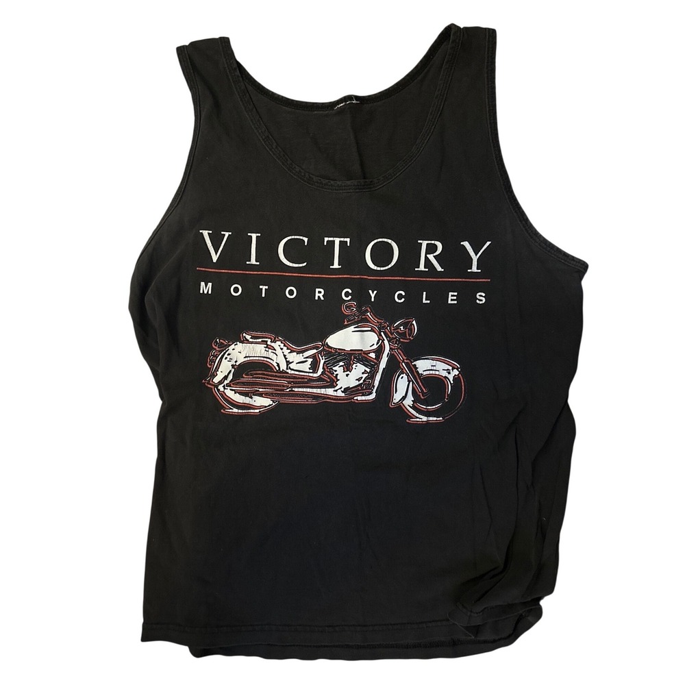 Victory Motorcycles Graphic Tank Top Mens Black Sleeveless Biker Cruiser Shirt